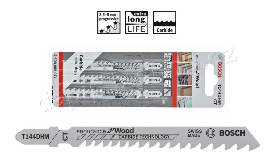 T 144 DHM CT - ENDURANCE FOR WOOD - BOSCH PROFI - ( BALENÍ 3 KS )