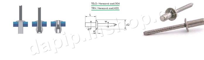 4,8*9,5 - těsnící - A2 - ( BALENÍ 500 KS )