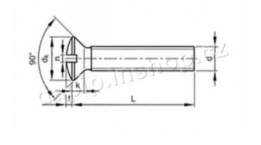 M5*25 - MOSAZ - ( BALENÍ 200 KS )