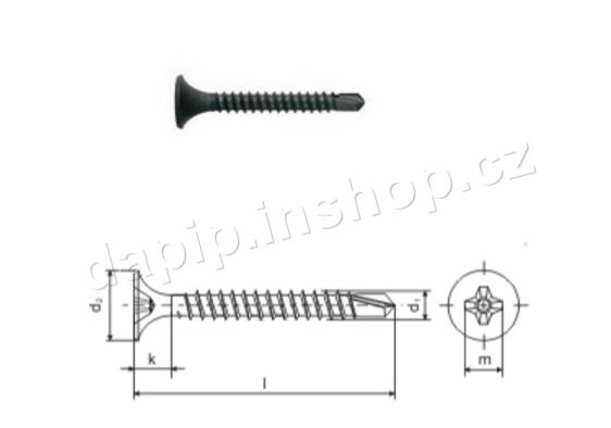 3,5*35 - JEMNÝ - TB - ( BALENÍ 500 KS )