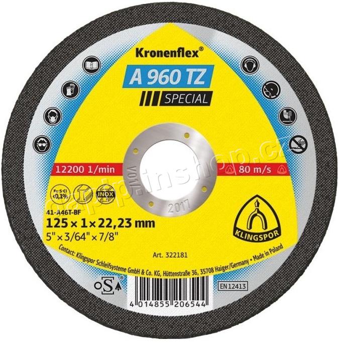 322181 - A 960TZ - SPECIAL - KLINGSPOR - ( BALENÍ 25 KS )