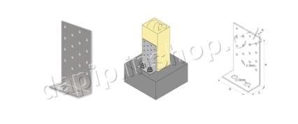 Spojovací úhelník bez prolisu nepravidelný - RŮZNÍ VÝROBCI - ( BALENÍ ?? KS )