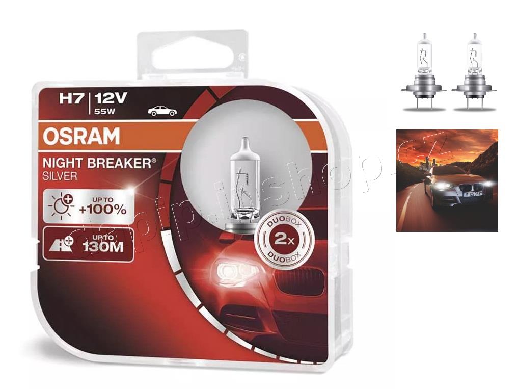 NIGHT BREAKER SILVER H7 - OSRAM - ( BALENÍ 2 KS )