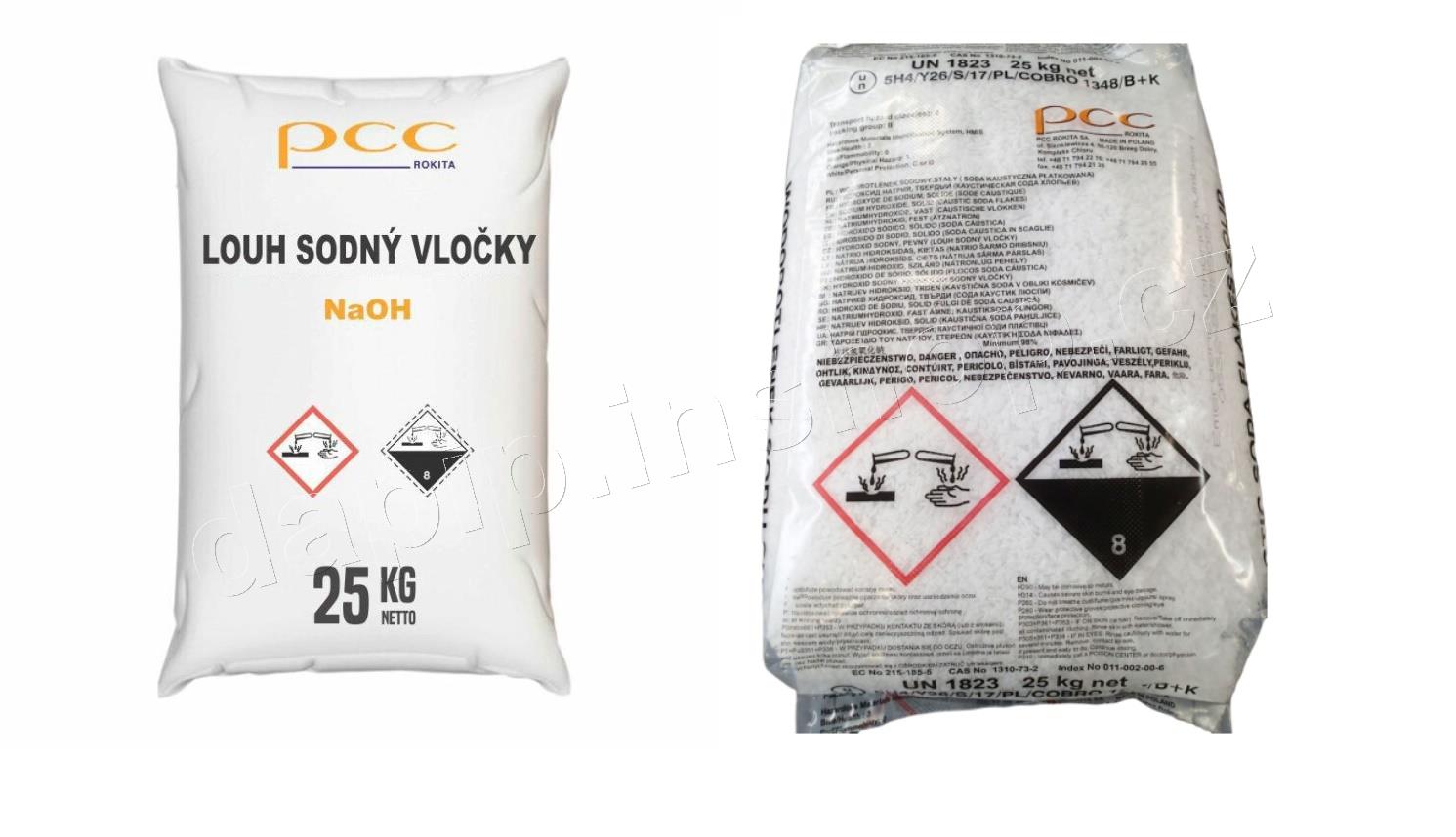 Hydroxid sodný - vločky - PCC ROKITA