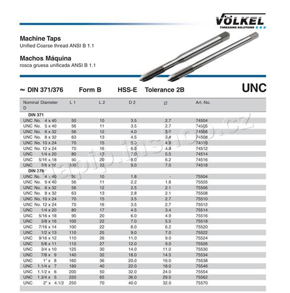 UNC 5/8 - 11 HSSE - 2B - VOLKEL Germany