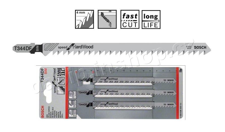 T 344 DF BIM - Speed for Hard Wood - BOSCH PROFI - ( BALENÍ 3 KS )