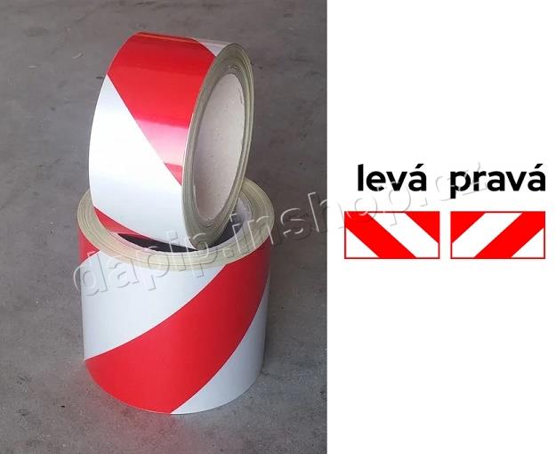 REFLEXNÍ lepicí páska výstražná - ČERVENO / BÍLÁ ( PRAVÁ ) - DURAFLEX