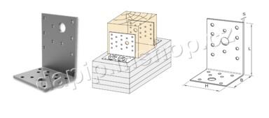 Spojovací úhelník bez prolisu nepravidelný - ( BALENÍ 25 KS ) - RŮZNÍ VÝROBCI
