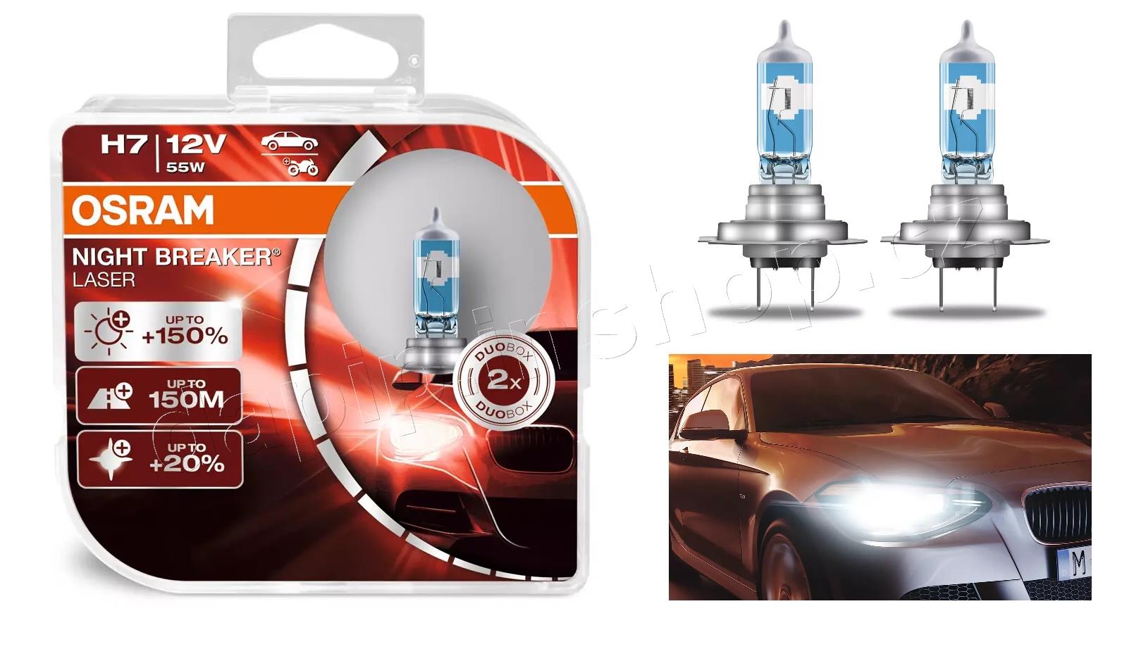 NIGHT BREAKER LASER H7 - OSRAM - ( BALENÍ 2 KS )