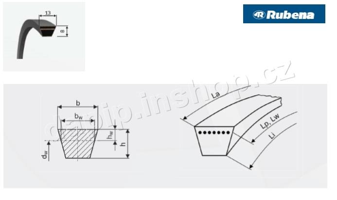R13*1250 Li-A 1280 Lw - RUBENA / DUNLOP