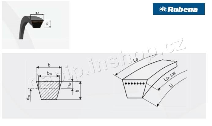 R17x2000 Li-B 2040 Lw - RUBENA / DUNLOP